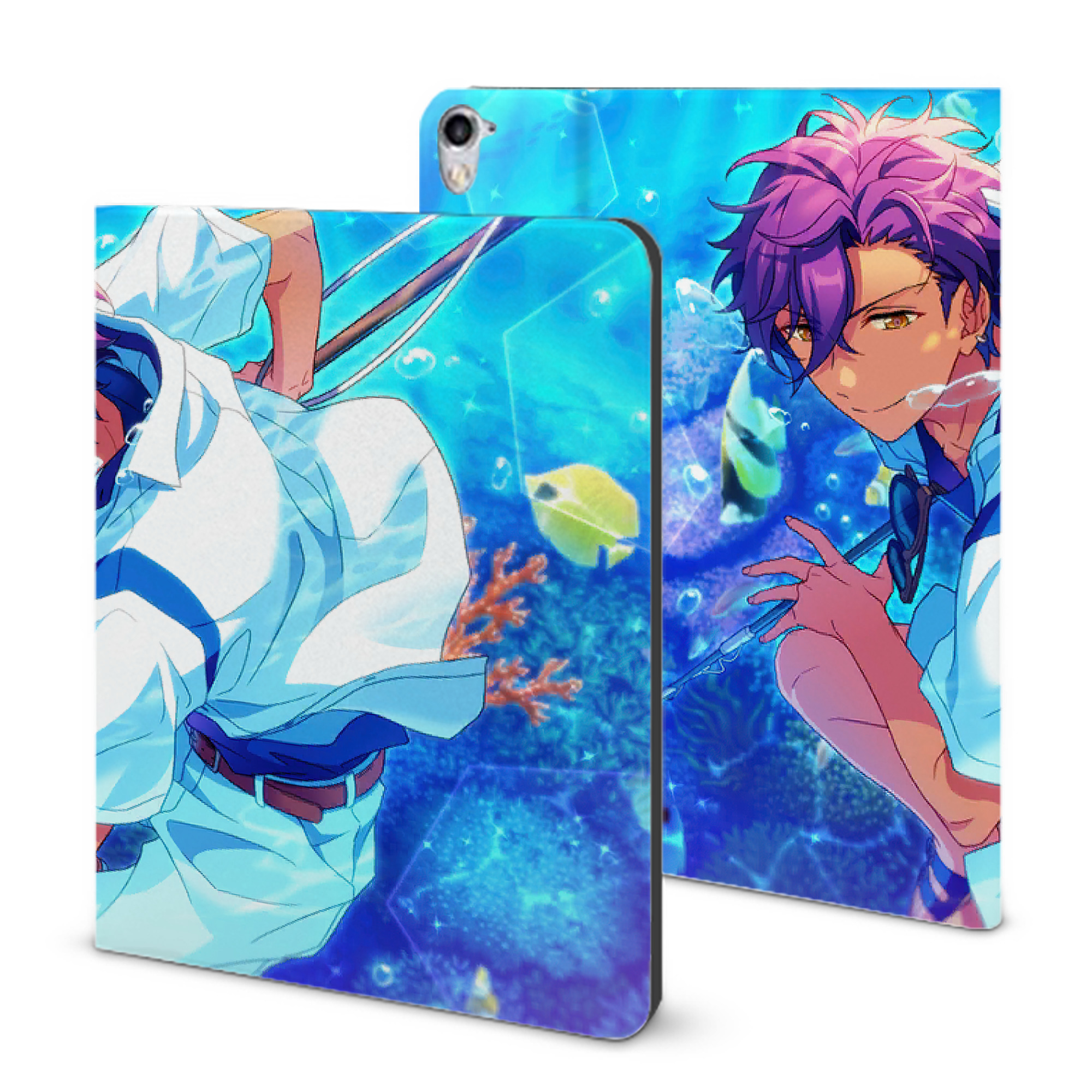 （画像用） あんさんぶるスターズ! Ensemble Stars IPad ケース ブック型 PUレザー TPU 耐衝撃 軽量 薄型 ペン収納なし 全面保護 IPad 各モデル対応
